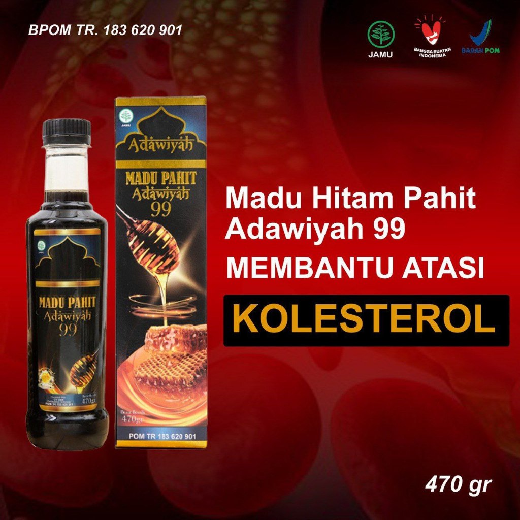 

Madu Hitam Pahit Adawiyah 99 Original Isi 470gram Madu Hitam Propolis