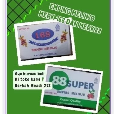 

Emping Melinjo 88 dan 168 Super 1 Kg Kualitas Sama satu pabrikan