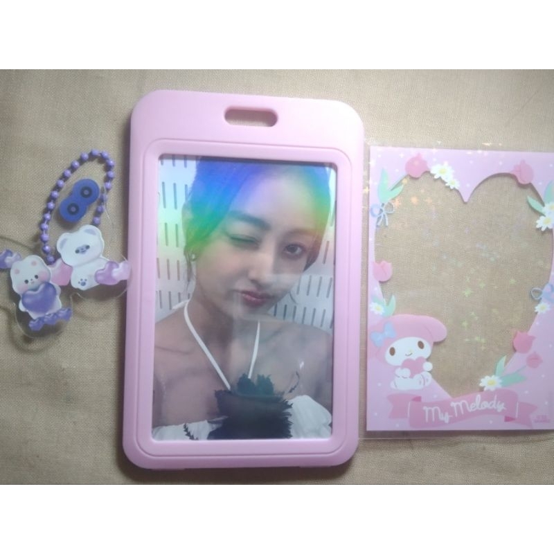 Card holder+photocard+inner deco+keychain [ ready ] twice sanrio theme