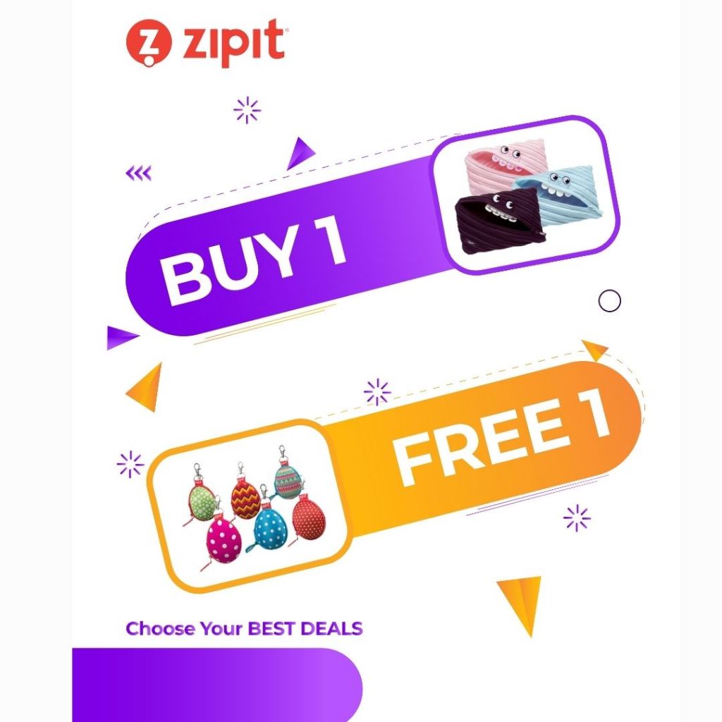 

[B1G1] Zipit Gorge Monster Jumbo Pouch - Mint + Zipit Easter Egg Keychain