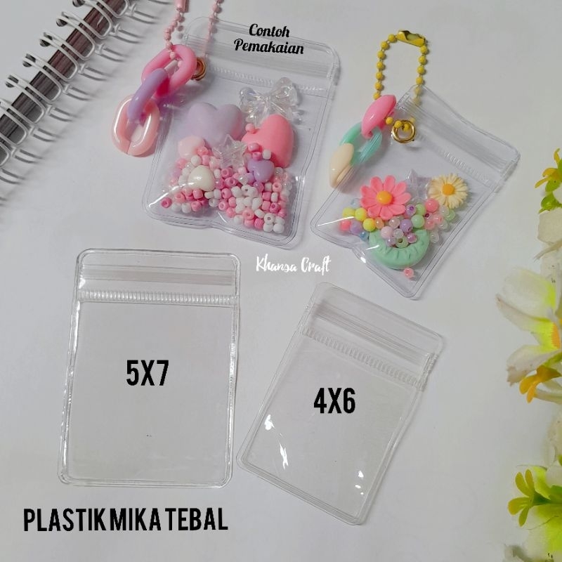 Plastik Klip Mika Tebal Putih Bening
