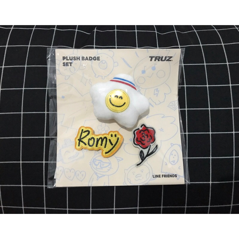 TRUZ Plush Badge Set Line Friends Romy