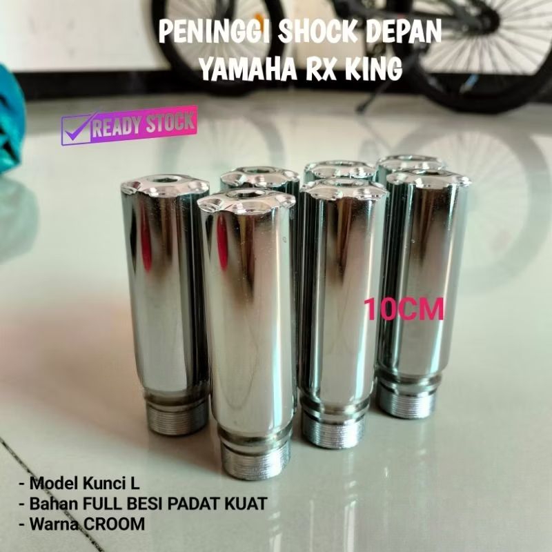 peninggi shock depan Yamaha RX king full besi chrome celup