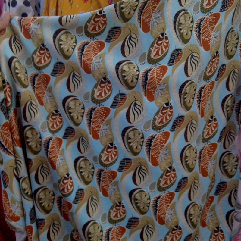 kain katun silky motif buah  impor - kain katun silky motif - kain katun meteran - kain katun - ajt