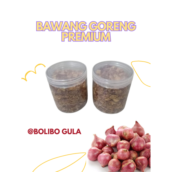 

Bawang Goreng premium 100% Murni Dan Organik / Bawasng Goreng Asli 1 Toples