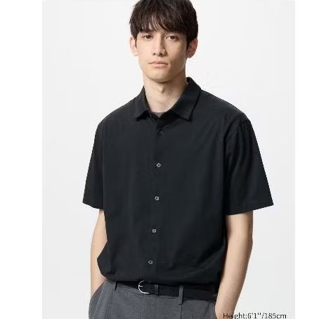 AIRism Katun Kaos Polo Lengan Pendek