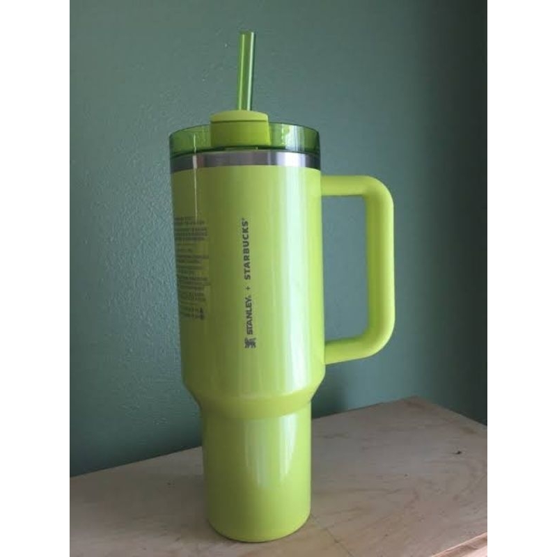 Stanley Starbucks Shimmer Lime Green Quencher 40 oz