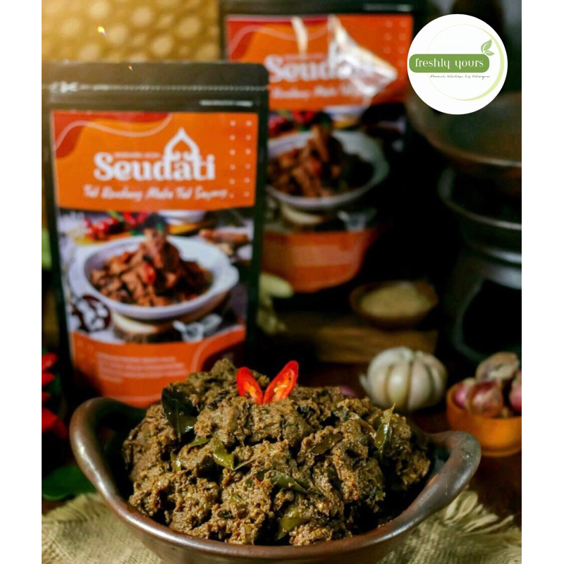 

Rendang Daging Aceh 250 gram Asli 100% Rendang Seudati Original Rempah Daging Sapi Asli