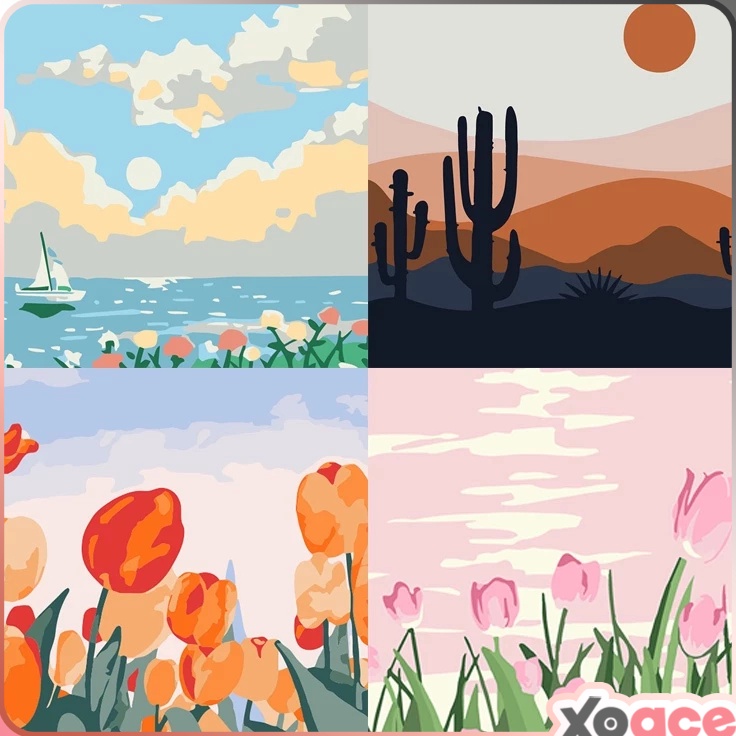 

Murah Hari ini Canvas Paint By Number Kit Digital Oil Painting DIY Lukisan 2 x 2 Seri M