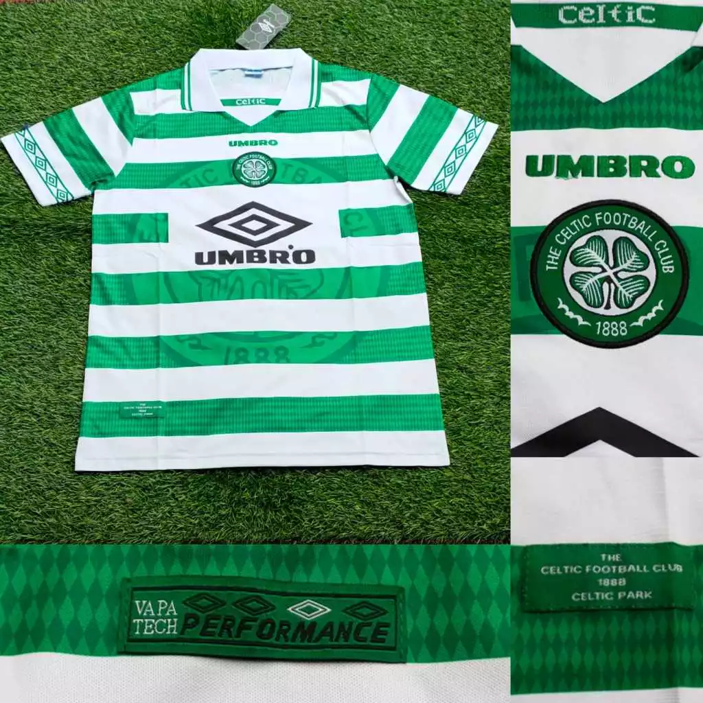 JERSEY RETRO VINTAGE GLASGOW CELTIC HOME 1998/1999 GRADE AAA CLASSIC