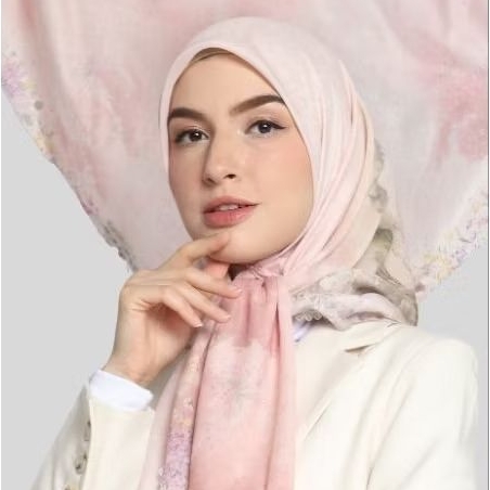 Little Mumtaz Scarf hijab segiempat voal ultrafine - Fragrant Garden series