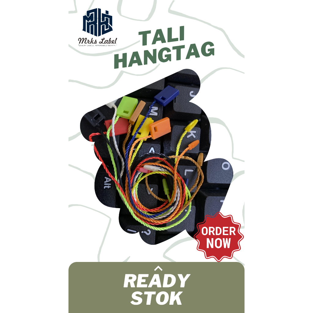 

Tali hangtag nilon bebrbagai macam warna per 1000 pcs