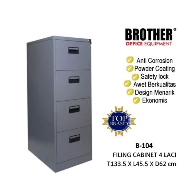 Pengiriman cargo Filling cabinet 4 laci Brother B 104
