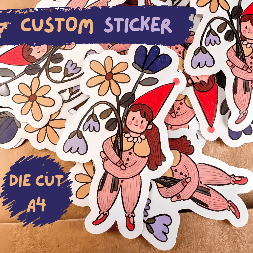 

[Tanpa PO] Cetak Cutting Custom Sticker Vinyl - Die Cut