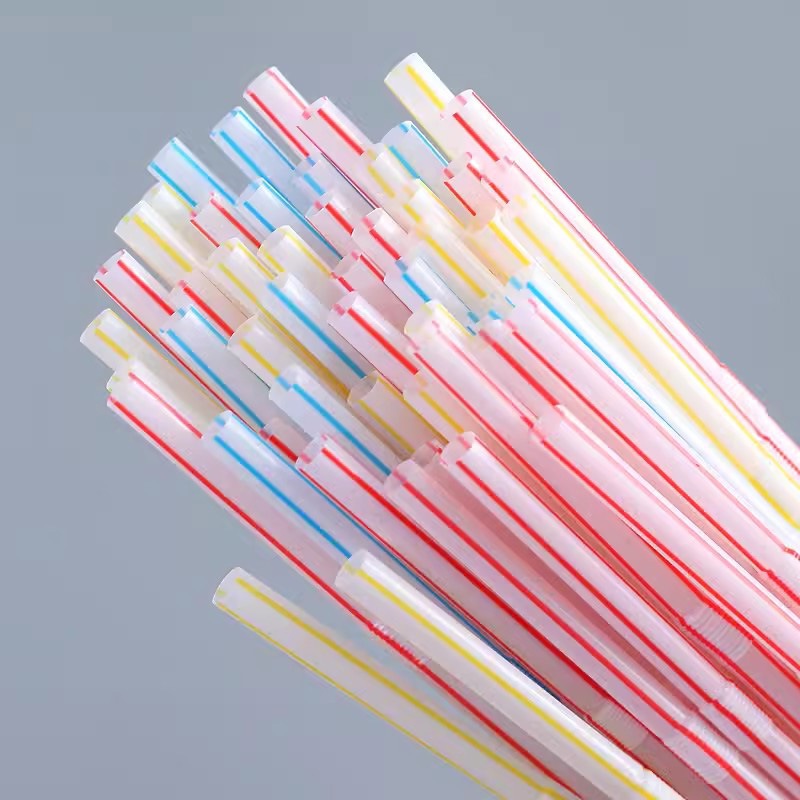 OLEO Sedotan Plastik Tekuk Steril Isi 100pcs Warna Warni Soft