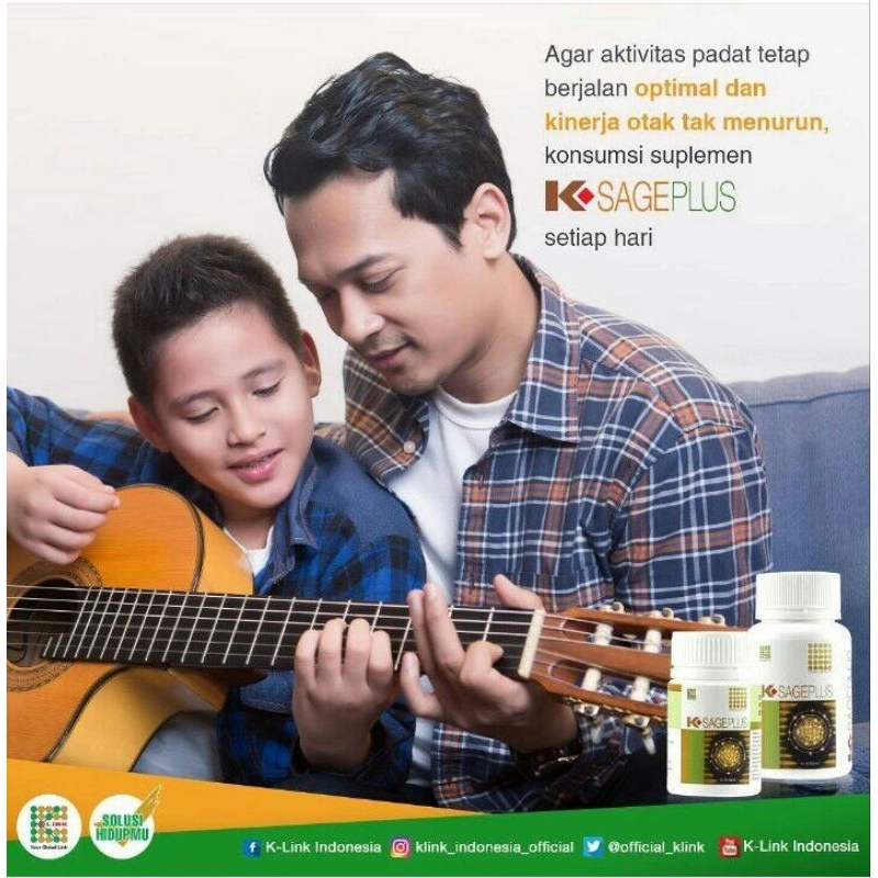 K-Sage Plus 60 Kaps Original Syaraf & OTAK Suplemen Herbal Alami