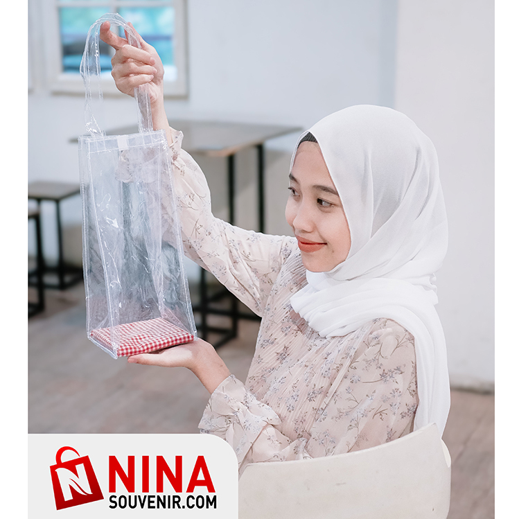 

12x30x12 Mikhayla Bag include Alas Tas / Tas Mika Bening Transparan Tebal, Souvenir Ulang Tahun, Hampers Aqiqah, Tas Snack Ultah Kue Lebaran