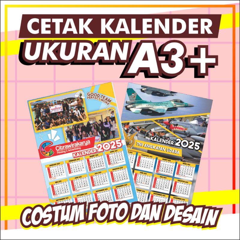 POSTER KALENDER DINDING TAHUN2025 / KALENDERTER BARU2025/KALENDER MURAH MATA ITIK