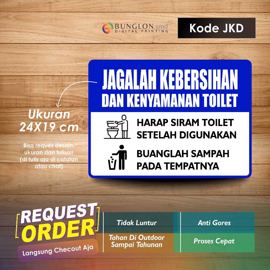 

STIKER JAGALAH KEBERSIHAN DAN KENYAMANAN TOILET KODE JKD KUNING TUA