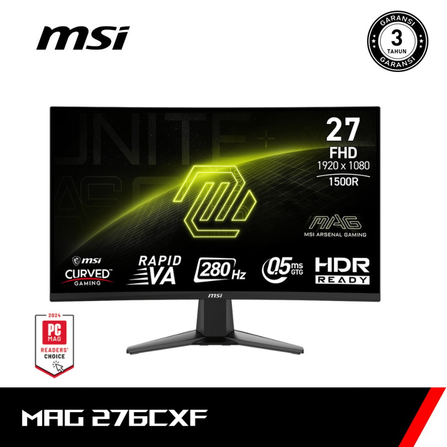 Monitor LED MSI MAG 276CXF 27 Inch Curved VA 0.5ms 280Hz FHD 1080p 1500R HDR Gaming MAG276CXF