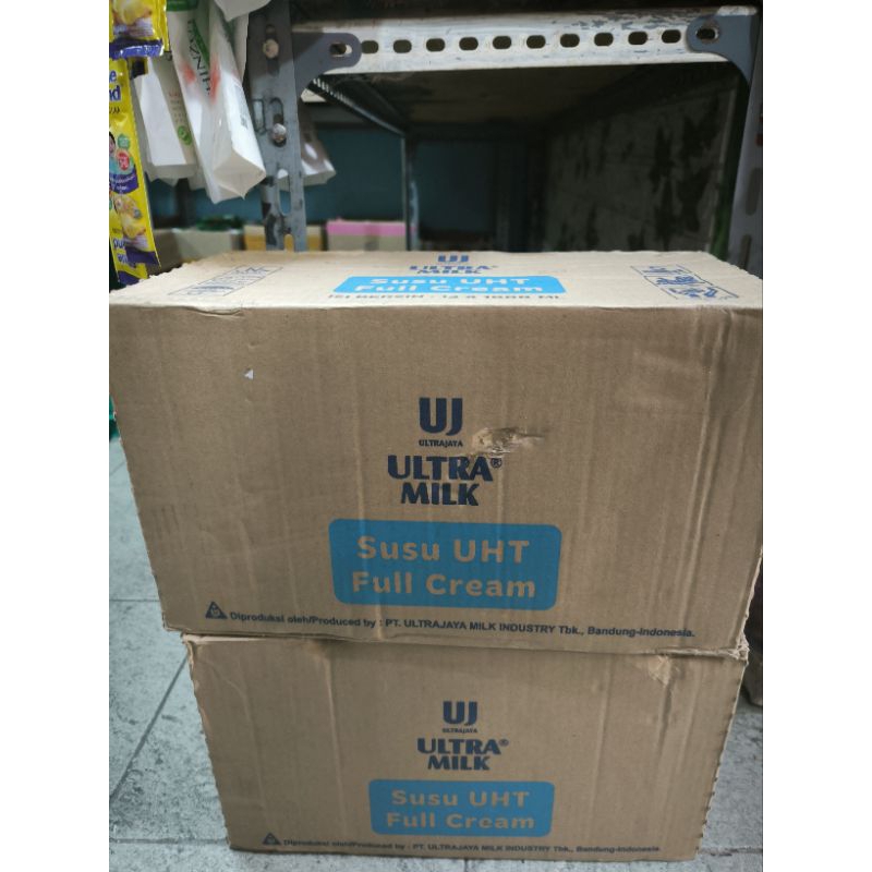 

1 Dus Susu Ultra Milk Full Cream UHT isi 12 Pcs x 1 Liter