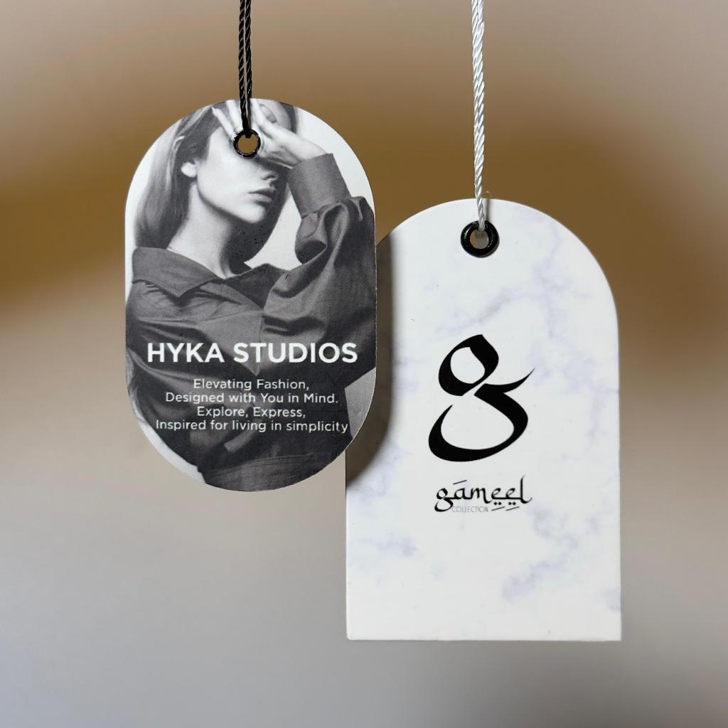 

(FREE DESIGN) Label Hangtag Baju Full Color 2sisi Label Hijab Hangtag Custom Tag Tebal