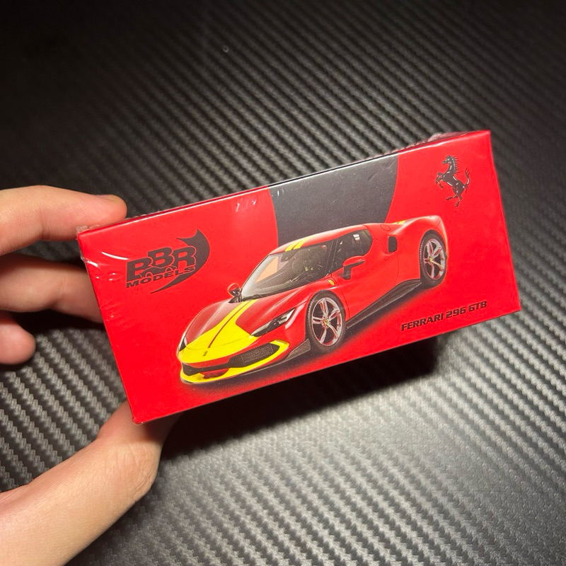 BBR Ferrari 296GTB Rosso Corsa Asseto Fiorano 1:64 Diecast Ferrari 296 GTB merah Skala 1:64 BBR Ferr