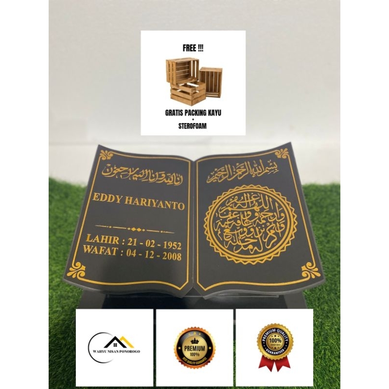 BATU NISAN MAKAM BUKU BESAR UKURAN 40×30