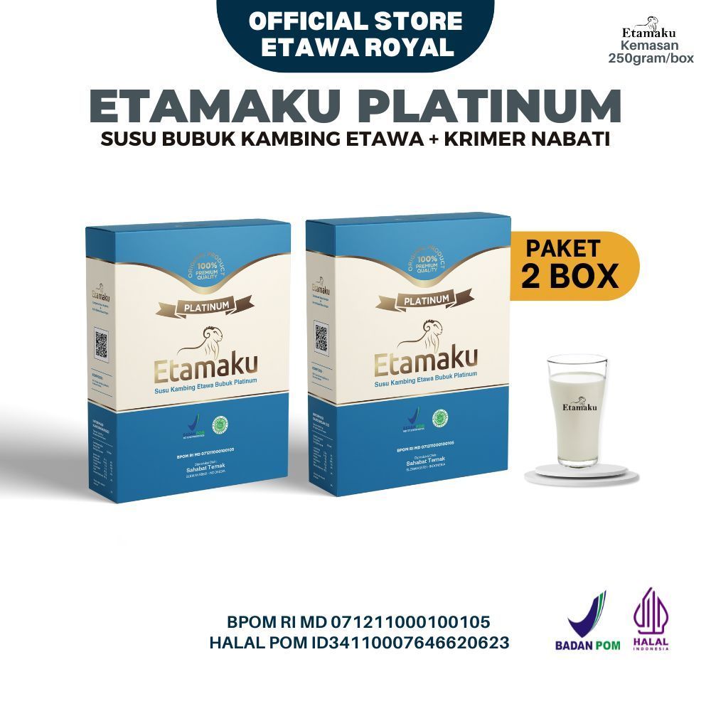 

Etamaku Platinum Susu Etawa Paket 2 Box Kemasan 500gr