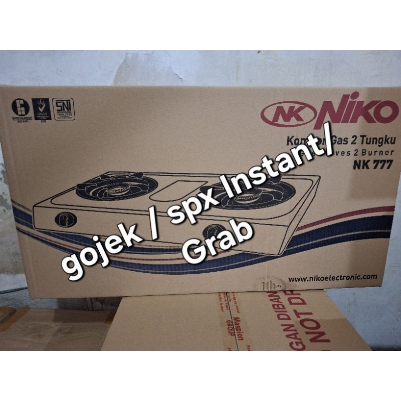 (Gojek/Spx Instant/Grab) Kompor 2 Tungku Stainless Niko / Kompor 2 Tungku Niko / Kompor 2 Tungku Mur