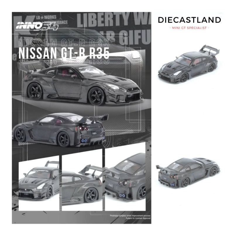 INNO64 NISSAN GT-R (R35) LBWK SUPER SILHOUETTE 35GT-RR Full Carbon IN64-LBWKR35-FC INNO  Acrylic Pac
