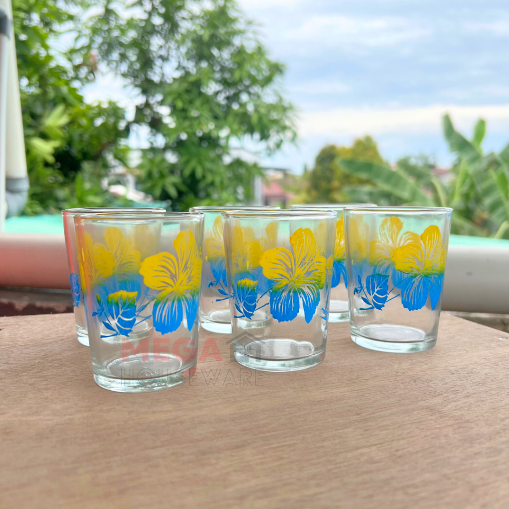 Gelas Kaca / Gelas Kopi / Gelas Kecil Kaca / Cangkir Kaca / Gelas Teh Set (6pcs) 12355
