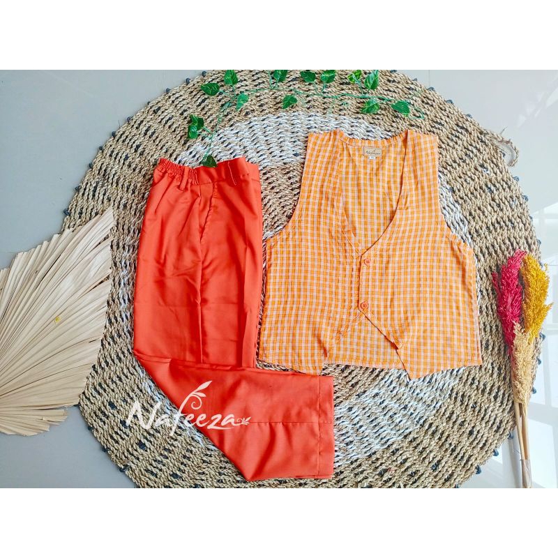 Seragam Rompi TK Motif Kotak Kotak Bolero Blazer Custom Baju PAUD