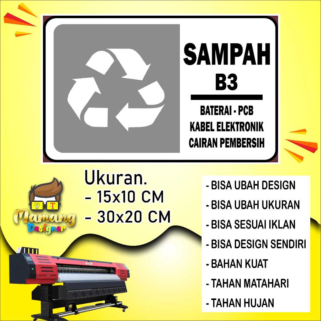 

Sticker Tempelan Sampah Bahan Bagus Putih