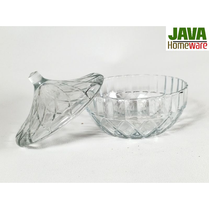 MANGKOK KACA TUTUP TOPLES KACA RYC 127BC ( 12bj ) | MANGKOK KACA BENING TUTUP | TOPLES KACA | TOPLES