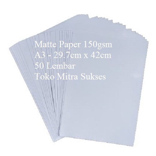 

KODE PRODUK DRPKW854 A3 Kertas Matte Paper 15gram A3 isi 5 Lembar