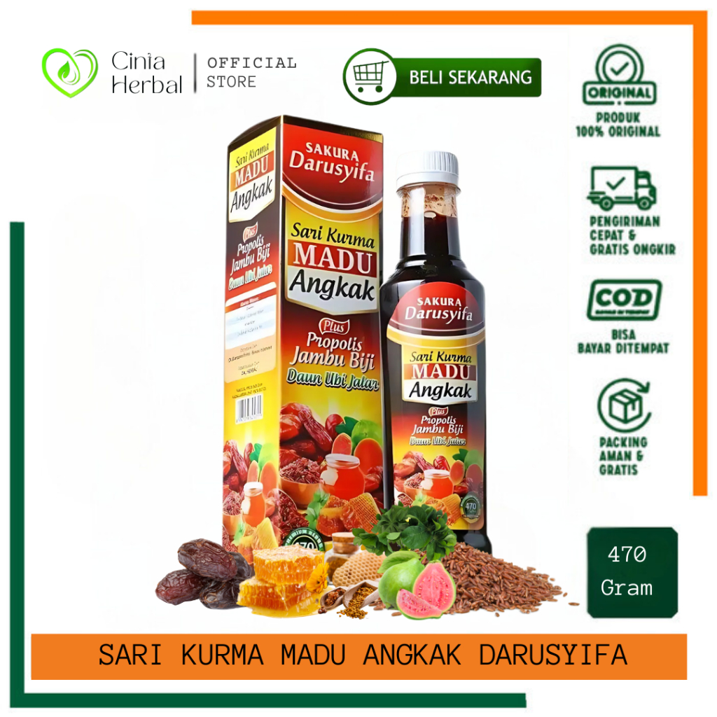 

Madu Angkak Darusyifa | Sari kurma Madu Angkak Propolis | Membantu Mengobati Typus DBD Demam