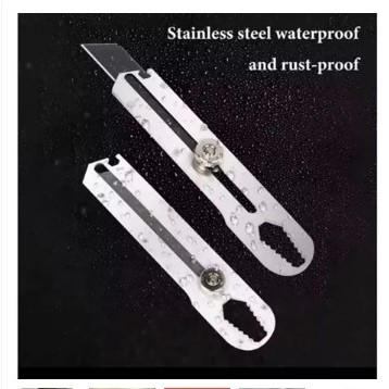 

Pisau Cutter Stainless Besi 9in1 Cutter Stainless Pemotong Kertas Tajam Anti Karat