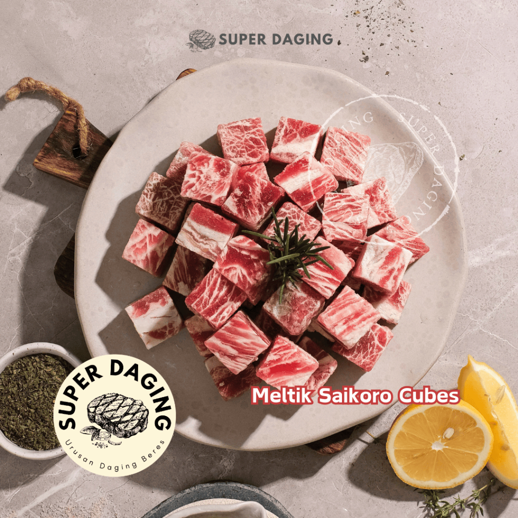 

Daging Premium Saikoro Beef Meltik 500g - Super Daging Malang