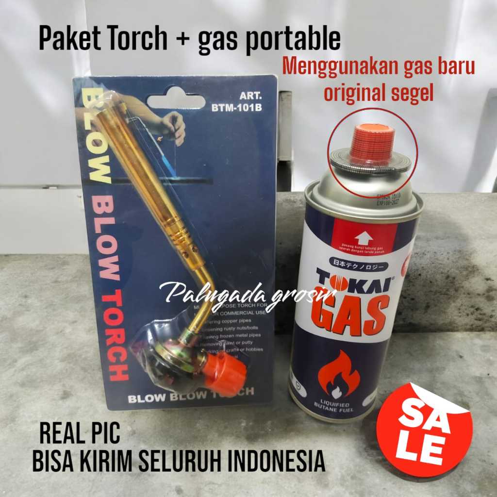 Paket Gas Torch Blender Las Portable Kepala Gas Portable Gas Las Torch Manual