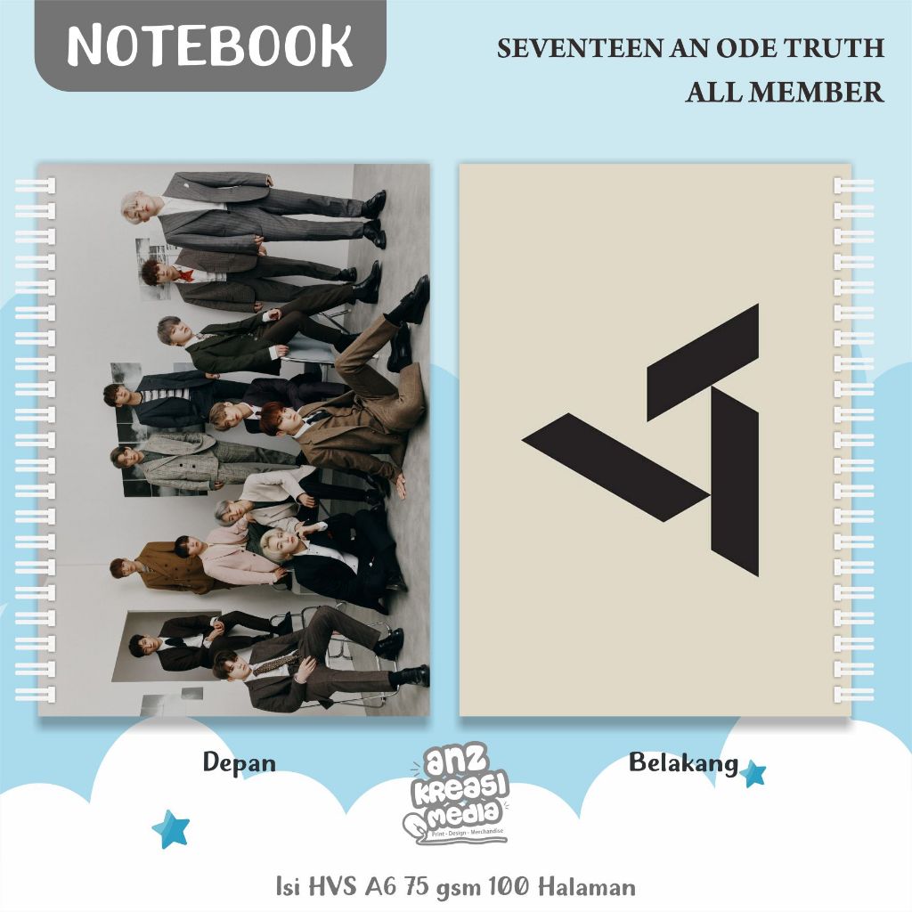 

NOTEBOOK A6 BUKU TULIS SPIRAL - SEVENTEEN AN ODE TRUTH - MERCHANDISE KPOP MURAH UNOFFICIAL