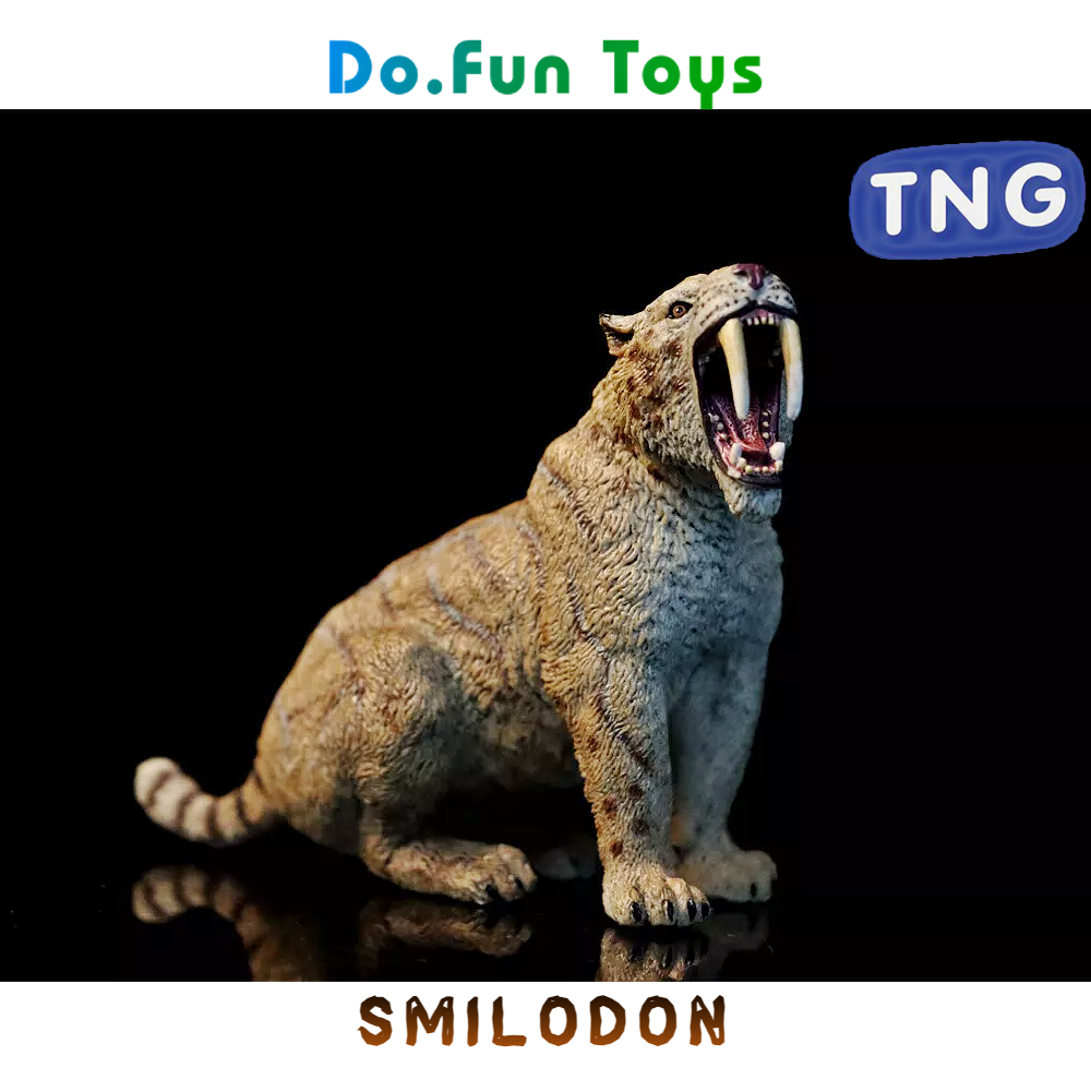 TNG Prehistoric Figurine | SMILODON / Mainan Miniatur Hewan Purba Smilodon