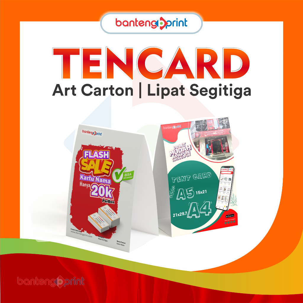 

Tentcard Art Carton | Tentcard Segitiga