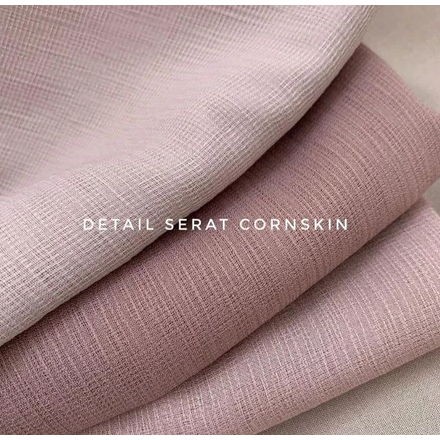 Segiempat Hijab Polos Texture Dauky Cornskin Square
