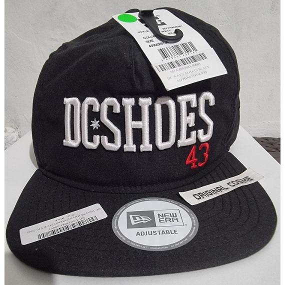 Topi DC Shoes Original Wavy Black Hat Cap New Era