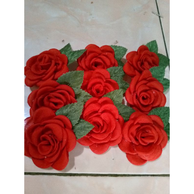 Bros mawar handmade//Bros sovenir nikahan//Bros kain perca