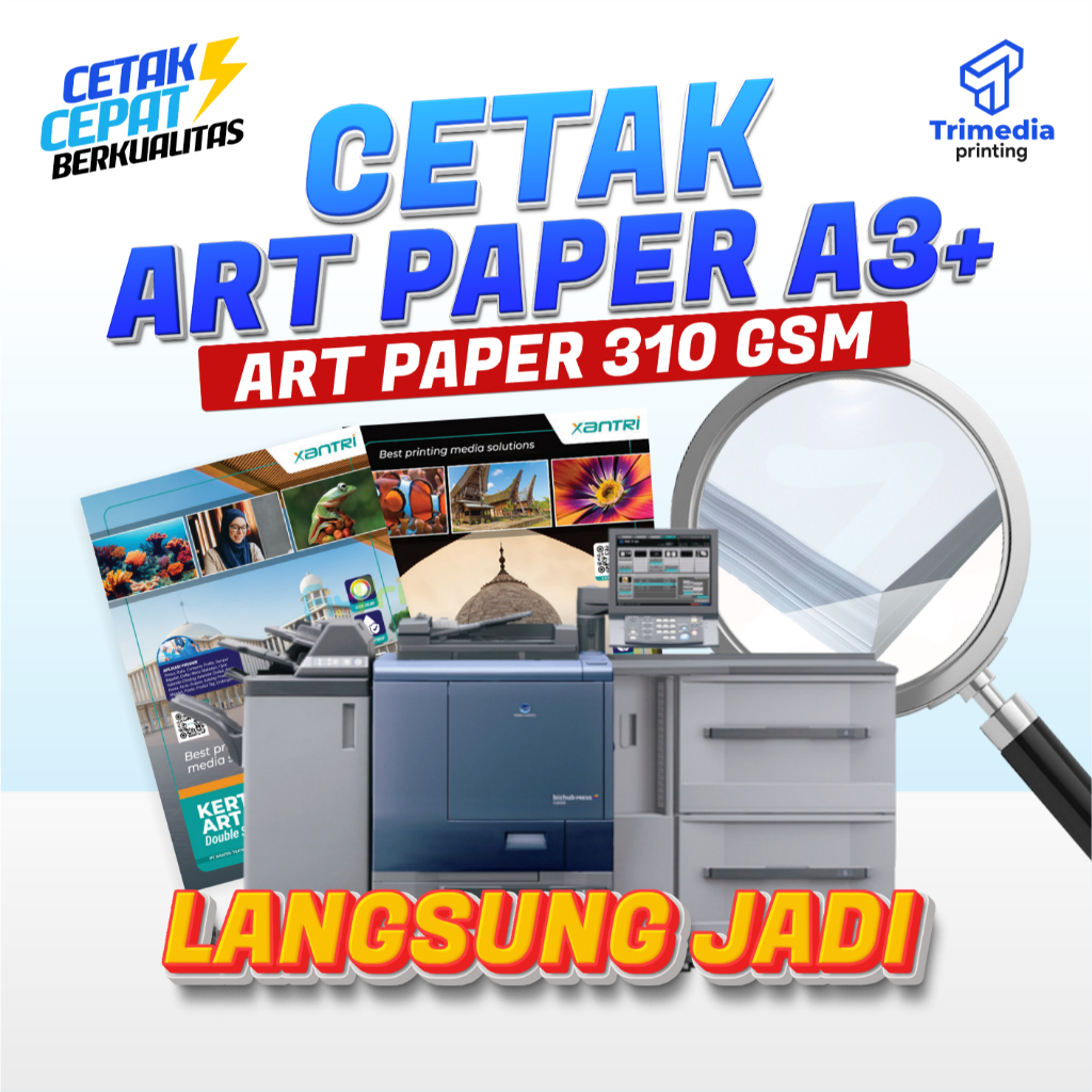 (LANGSUNG JADI) Cetak Art Paper A3+ ART PAPER 310 GSM