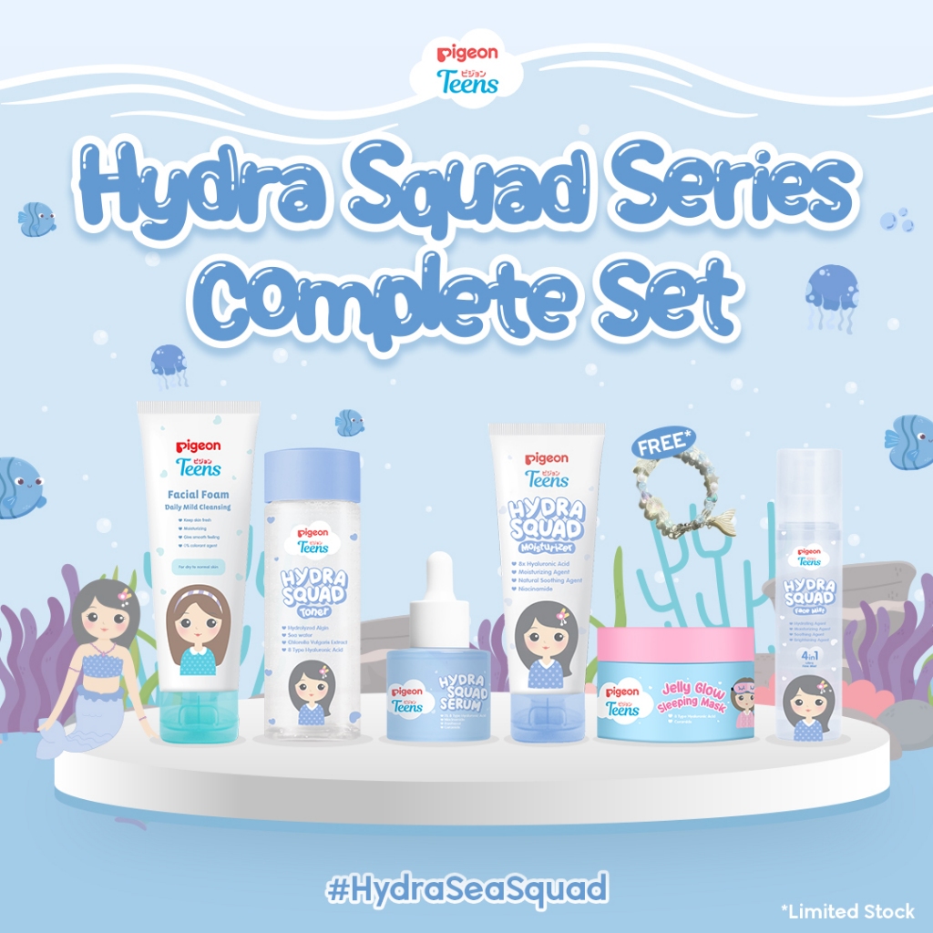 HYDRA SQUAD SERIES COMPLETE SET | Skincare Remaja | Ekstra Melembapkan | Hyaluronic Acid & Ceramide