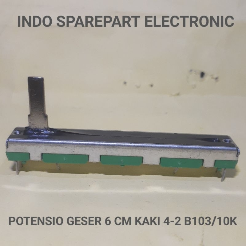 potensio geser 6 cm kaki 4-2 B10K setreo