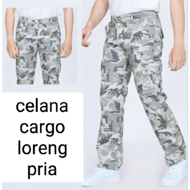celana timebomb Reguler /cargo wide leg cargo pants fit loreng